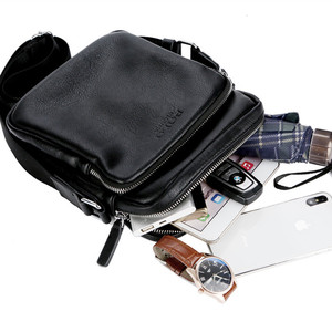 <span class=keywords><strong>Borsa</strong></span> a Tracolla da Uomo Personalizzata Marca Vicuna <span class=keywords><strong>Polo</strong></span> con Tasca Frontale Design Guangzhou in Pelle PU Resistente Stile Vintage - Product Image 5