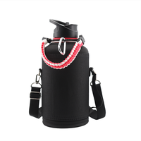 Housse isotherme en tissu Oxford 64 oz pour bouteille de sport – Support durable pour gourde, idéal pour la gym, la randonnée et la course à pied