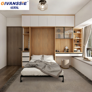 Cama Murphy Moderna con Diseño Oculto en la Pared, Ahorra Espacio, Plegable, Modular, con Almacenamiento, Tamaños Personalizables, <span class=keywords><strong>Muebles</strong></span> para el Hogar - Product Image 1