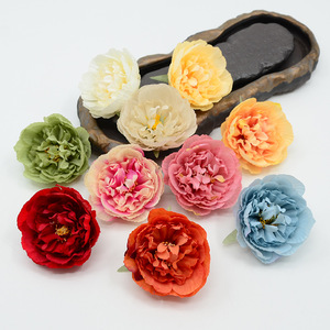 Dongchen Crafts Simulated Peony Flower 9 Cm Silk Base Flower <b>Wedding</b> Home Decor Dance <b>Props</b> - Product Image 1