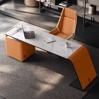 Italian Rock Board Luxury Light Simple Modern Short Cabinet pour Home Office Modern Desks Product