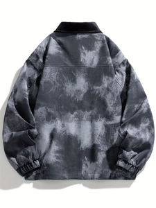 La <span class=keywords><strong>giacca</strong></span> abbottonata da uomo di velluto a coste alla moda con effetto Tie Dye unico è la scelta ideale per la stagione fredda da strada <span class=keywords><strong>e</strong></span> l'usura quotidiana - Product Image 3