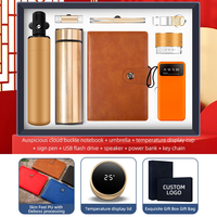 Set Hadiah Bisnis Kustom Promo Termasuk Notebook, Pulpen, Botol Minum & USB Drive untuk Hadiah Kantor atau Perusahaan