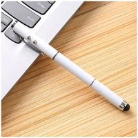 Stylo pointeur laser personnalisé 4-en-1 avec lumière LED et stylet métallique pour cadeaux promotionnels