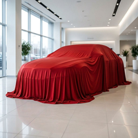 Housse de présentation de voiture en satin de luxe, aspect soie royale, avec logo personnalisé, tissu de révélation haute élasticité