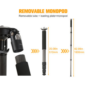 <span class=keywords><strong>Manveo</strong></span> Professional Trépied en fibre de carbone à grande capacité de charge Trépied de chasse pour l'observation des oiseaux - Product Image 6