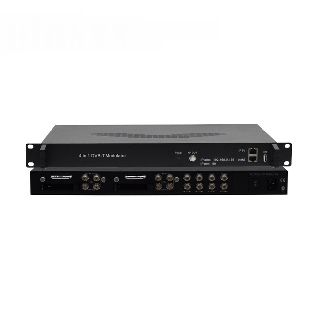QAM6248Plus Hotel Coax Headend Solution 4 FTA Tuners Per Module DVB-S2 to DVB-T/C Transmodulator Scrambling & Multiplexing Ready