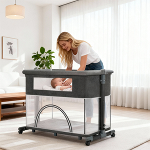 Moisés para bebé, cuna para niños, <span class=keywords><strong>cama</strong></span> portátil para bebé, cuna ajustable para bebé con <span class=keywords><strong>cama</strong></span> de juego, cuna multifunción para bebé - Product Image 2