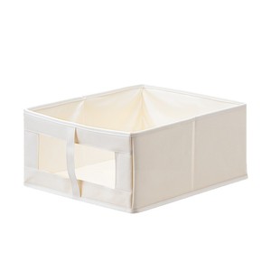 Fabric <b>Storage</b> Box <b>Rectangular</b> View Window Large Capacity Standing Type Wardrobe Organizer Clothes Pants Folding <b>Storage</b> <b>Basket</b> - Product Image 3