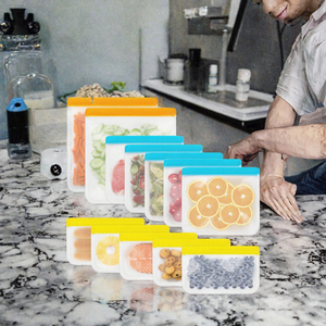 Custom Printed LDPE Zipper Food Storage <b>Bags</b> Double Lock Sealing <b>Freezer</b> Plastic Pouch for Kitchen Packaging - Product Image 2