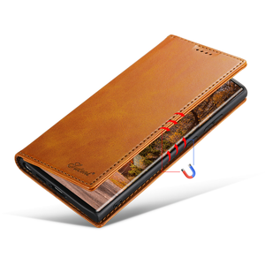 Funda de cuero tipo billetera de TPU magnética de estilo comercial con tarjeta para <span class=keywords><strong>Samsung</strong></span> S25 S24 S23 S22 funda plegable de tarjeta ultra para iPhone 16 15 - Product Image 2