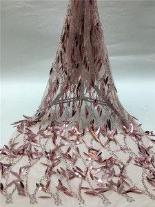 Giá Rẻ Thời Trang Lớn <span class=keywords><strong>3D</strong></span> Thêu Sequins Trim Ren Ngọc Lục Bảo Màu Xanh Lá Cây <span class=keywords><strong>Sequin</strong></span> Ren Vải Thêu Đính Cườm Sequined - Product Image 2