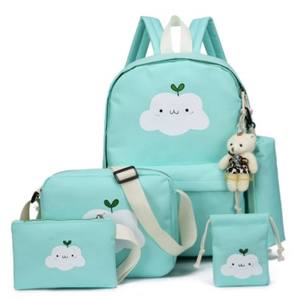 Sacs à dos d'école unisexe pour enfants de 6 à 10 ans Cinq ensembles avec des caractéristiques antivol colorées Motif de logo de dessin animé pour les étudiants - Product Image 3