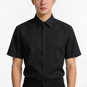 Chemises classiques pour hommes, à manches courtes, boutonnées, pour l'été - Product Image 1