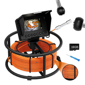 Caméra vidéo <span class=keywords><strong>d</strong></span>'inspection des canalisations <span class=keywords><strong>d</strong></span>'égout avec moniteur 4,3 pouces, 18 mm, carte 16 Go, DVR, IP68, endoscope industriel pour canalisations <span class=keywords><strong>d</strong></span>'égout - Product Image 6
