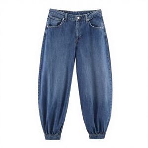 Pantalones Cargo de Mezclilla con Cordón Ajustable a la Cintura, Color Sólido, Casuales y Transpirables para Mujer, Primavera 2026, Nueva Moda ZATRHMBM - Product Image 2