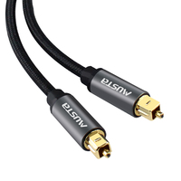Câble audio numérique Hifi à fibre optique, plaqué or 24 carats, tressé en nylon, monoconducteur, 1m/2m/3m, câble optique Toslink M/M pour son HDTV