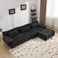 Canapé compressé sous vide en stock aux États-Unis avec tissu en velours côtelé durable, mobilier moderne facile à déballer