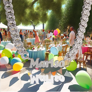 Pendentif Lettre Goutte d'Huile Tendance le Plus Vendu sur Chaîne à Maillons en Acier Inoxydable, Bijou Personnalisé avec Nom Anglais Coloré - Product Image 2