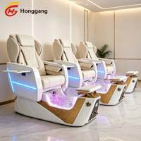 Fauteuils de pédicure électriques multifonctions modernes pour salon de manucure, avec spa pour les pieds et massage, et logo personnalisé gratuit