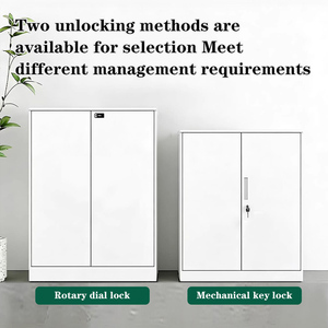 Armoire de classement métallique robuste, armoire de rangement entièrement en acier avec serrure à clé sécurisée pour <span class=keywords><strong>entreprise</strong></span> - Product Image 2