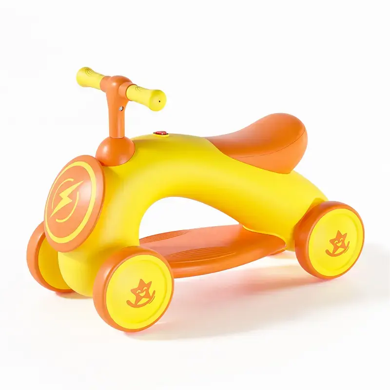 OYT 10 inç elektrikli ayakta 4 tekerlekli çocuk slaytlar dört tekerlekli oyuncaklar araç çocuklar için koltuk oturmak light up çocuk scooter'ı