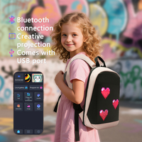 Mochila inteligente LED para niños, Pantalla a todo Color, mochila escolar programable DIY con luces LED para niños y niñas