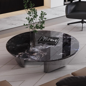 Tavolino da Salotto in Stile Minimalista, Tavolo Centrale in Marmo Naturale - Product Image 4