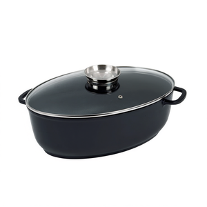 Goose Roaster Delta With Lid And Gloves For Oven Use - Product Image 2