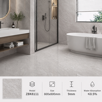Carreaux de porcelaine brillants effet marbre modernes 800x800mm, résistants à l'usure, pour sols et murs de villas, salons, cuisines et salles de bain