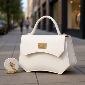 Bolso bandolera Mara Fana de PU blanco con cierre de solapa con estampado de dibujos animados para mujer en todas las estaciones - Product Image 2