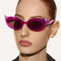 Nouvelles lunettes de soleil tendance pour femmes, style œil de chat, personnalisées, UV400, monture intégrale, pour sports de plein air