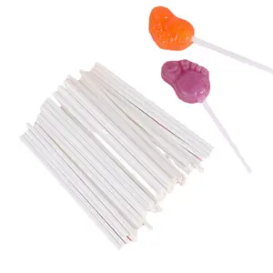 100pcs 8/10/15/20cm trắng giấy Lollipop Gậy cho sô cô la Kẹo gậy bánh Pop gậy