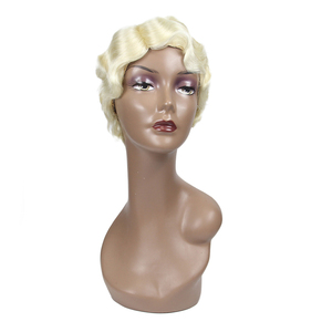 Venta al por mayor de peluca corta tipo <span class=keywords><strong>bob</strong></span> de cabello humano Remy brasileño 100% para rizos, hecha a máquina, sin encaje, con encaje transparente - Product Image 3