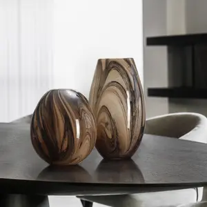 Nuovo stile cinese creativo che scorre pietra di sabbia modello vaso di vetro decorazione Designer campione stanza vaso inserimento