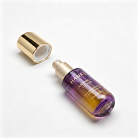Flacon pompe ovale en verre de 40 ml, luxe, 1,35 oz, haute qualité, pour fond de teint, sérum, emballage de soins de la peau, OEM personnalisé