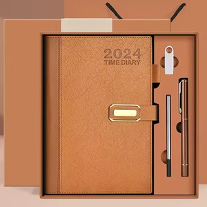 High Quality Diary Manufacturer Colorful PU Leather Notebook Planner Custom logo Business Notebook and Pen <b>Gift</b> <b>Set</b> Wholesale - Product Image 4