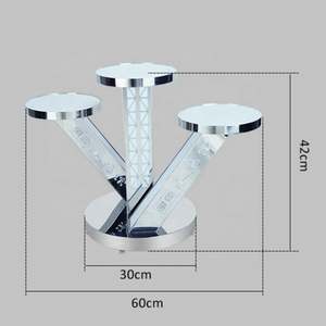 Restaurant Hôtel Party bar Lounge Night Club Acier Inoxydable Glowing Trident Fruits Légumes Assiette LED Fruits Plateau De Service - Product Image 4