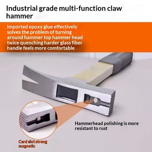 Shockproof Multifunctional Hammer Lang Head Hammer Solid Wooden Handle High Hardness Hammer Plastic Rubber Hammer Wood - Product Image 2