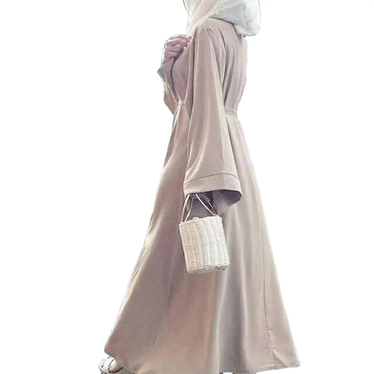 Mukena Satu Potong Ramadan Gaun Jilbab Jilbab Kaftan Hooded Robe Headcover Panjang Khimar Modest Islam Dubai Pakaian