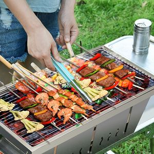 Grill de table IGT portable en acier inoxydable, pliable, pour barbecue, menu grill, cuisinière pour le camping en plein air, pour grillades au charbon de bois - Product Image 4