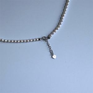 LUCK S925 plata agua dulce blanco 3,5-4mm collar de perlas para mujer niñas boda fiesta joyería - Product Image 6