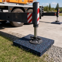 Plaques flottantes pour grue en UHMWPE, épaisseur personnalisée, plaques stabilisatrices pour levage de charges lourdes en construction