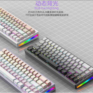 Clavier mécanique Skyloong M67, 67 touches, rétroéclairage RVB, clavier de jeu à trois modes, programmable, montage Gasket, échange à chaud - Product Image 2
