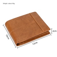 Dompet Pendek Wanita Vintage RFID Kulit Asli Kantong Koin Kulit Sapi Lapis Atas Nilon Lipat Silang Terlaris