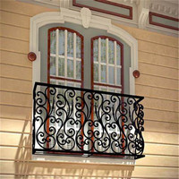 Marches d'escaliers en fer forgé, commerce extérieur/conception de balustrade d'intérieur