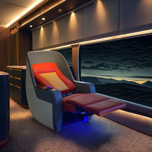 كرسي جلد مايكروفايبر فاخر أحمر للسيارة RV سرير حافلة مسرح منزلي متعدد الاستخدامات كرسي حافلة مايكروفايبر كرسي سينما منزلية - Product Image 1