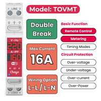 Interrupteur intelligent TUYA 2P double disjoncteur Wi-Fi Hongfa, disjoncteur de circuit 100-240V L-N/L-L 18mm 16A Tuya Smart Life TOVMT Chayo