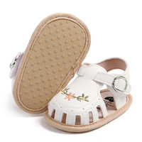 Sandales pour bébés printemps-été, chaussures de princesse brodées pour filles, semelle souple, chaussures pour bébés