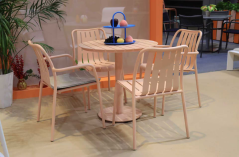 Muebles de Aluminio <span class=keywords><strong>para</strong></span> Exteriores Personalizados, Juego de Muebles Modernos <span class=keywords><strong>para</strong></span> Patio y Jardín, Mesa y Sillas con Pintura que <span class=keywords><strong>No</strong></span> se Desvanece por 7 Años - Product Image 6